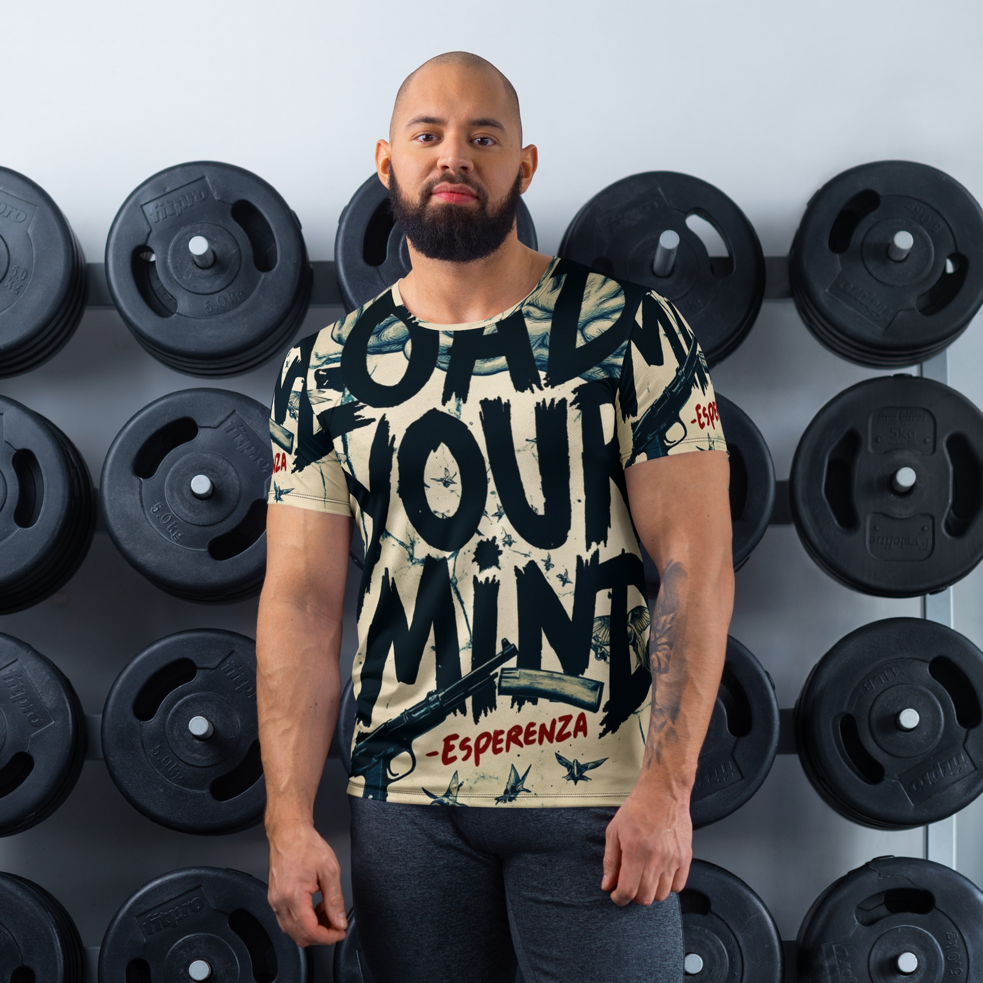 T-shirt de sport homme – Load Your Mind | Esperenza – Image 2