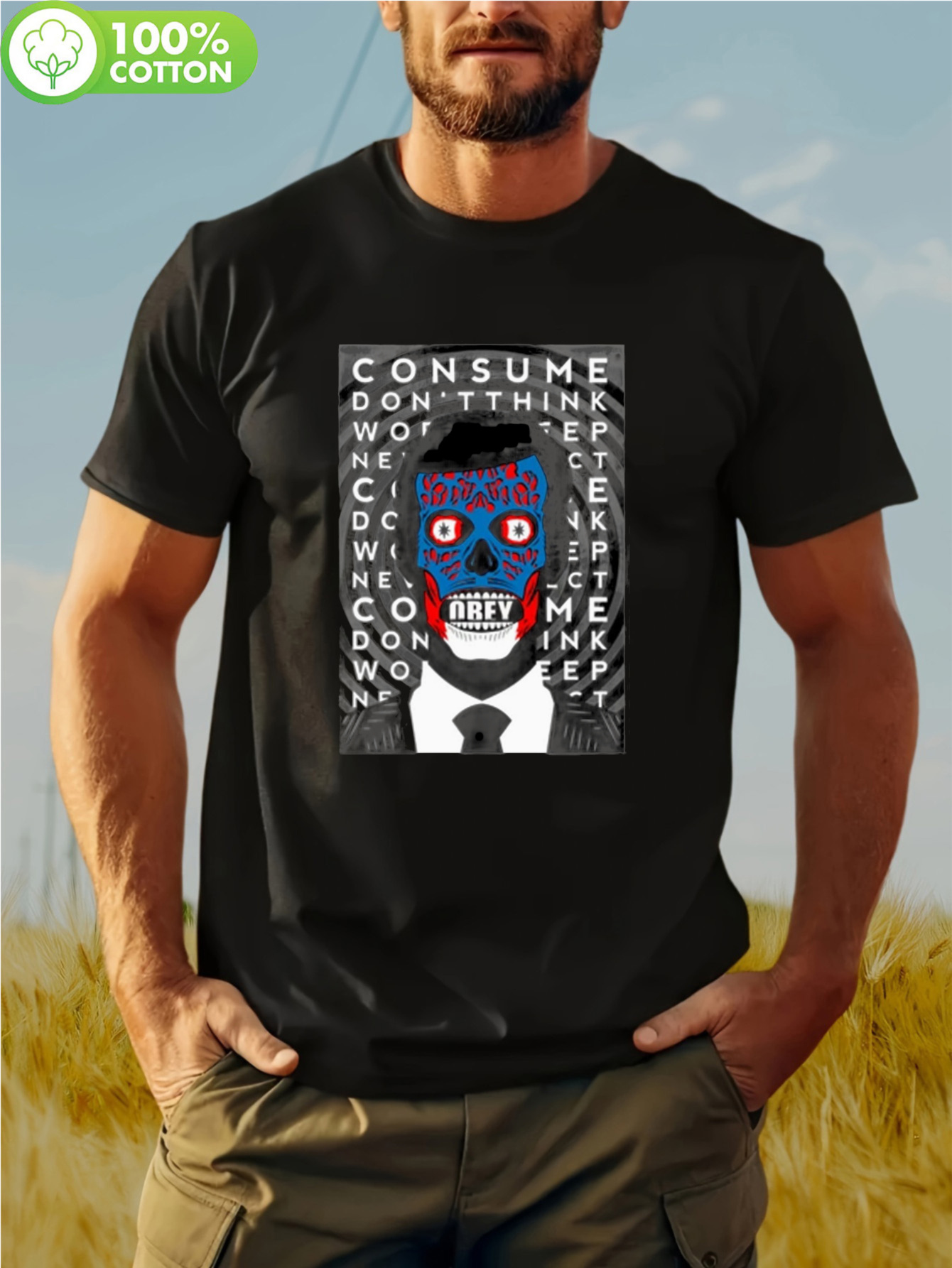 T-Shirt OBEY Imprimé Crâne