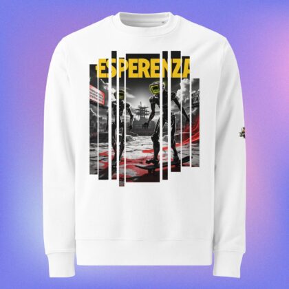 Sweatshirt éco-responsable unisexe esperenza the end has begun