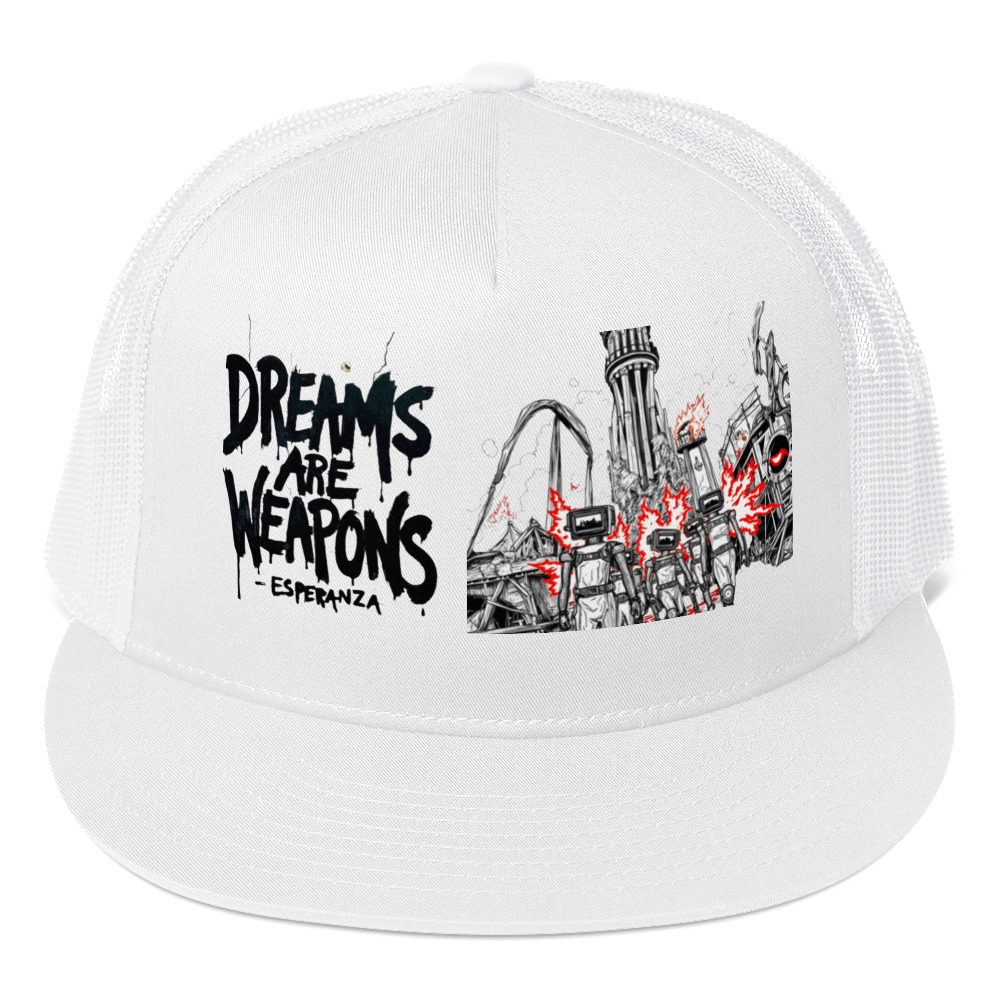 Casquette Trucker Dreams Are Weapons Esperenza – streetwear urbain, logo brodé et style skate