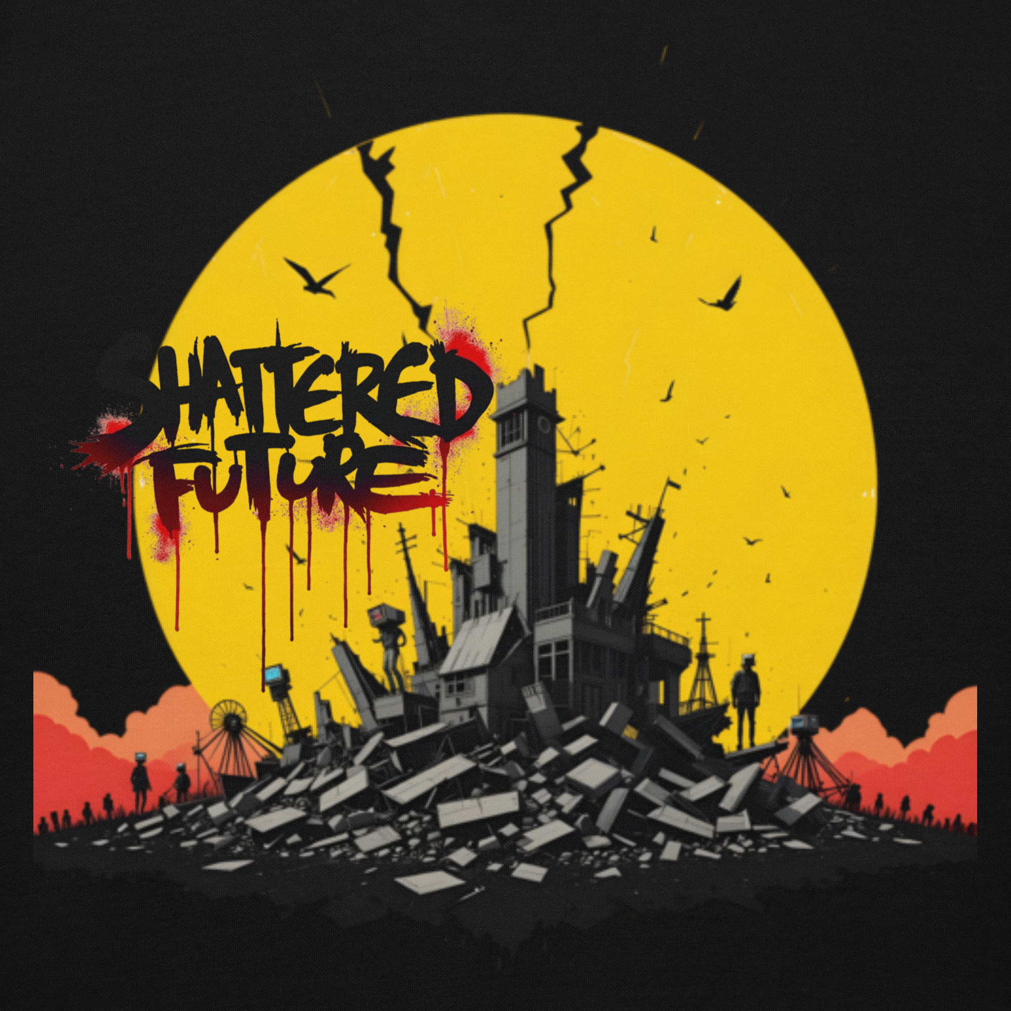 Sweat à capuche Shattered Horizons – Modèle unique – Image 2