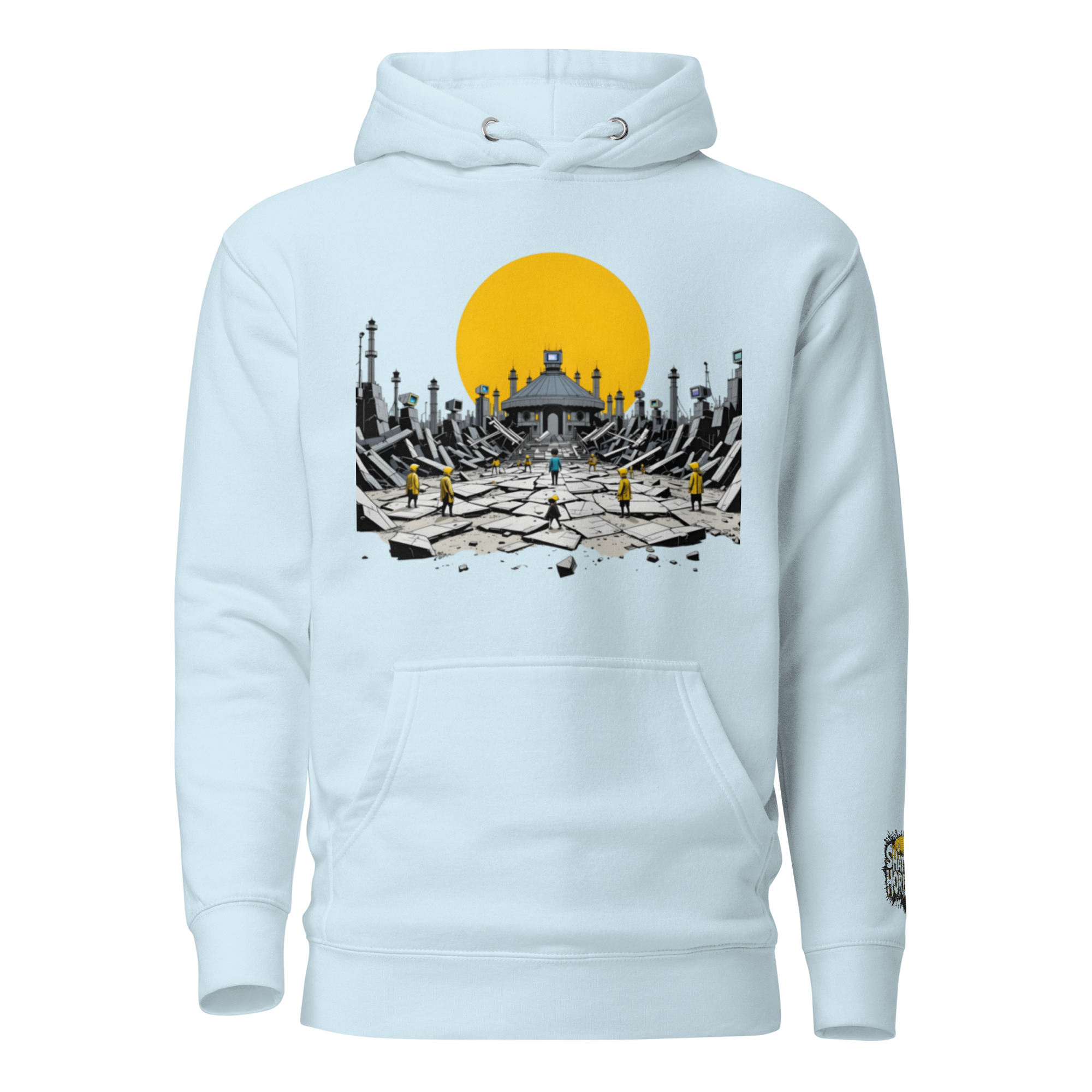 Sweat à capuche blanc Shattered Horizons - vue avant