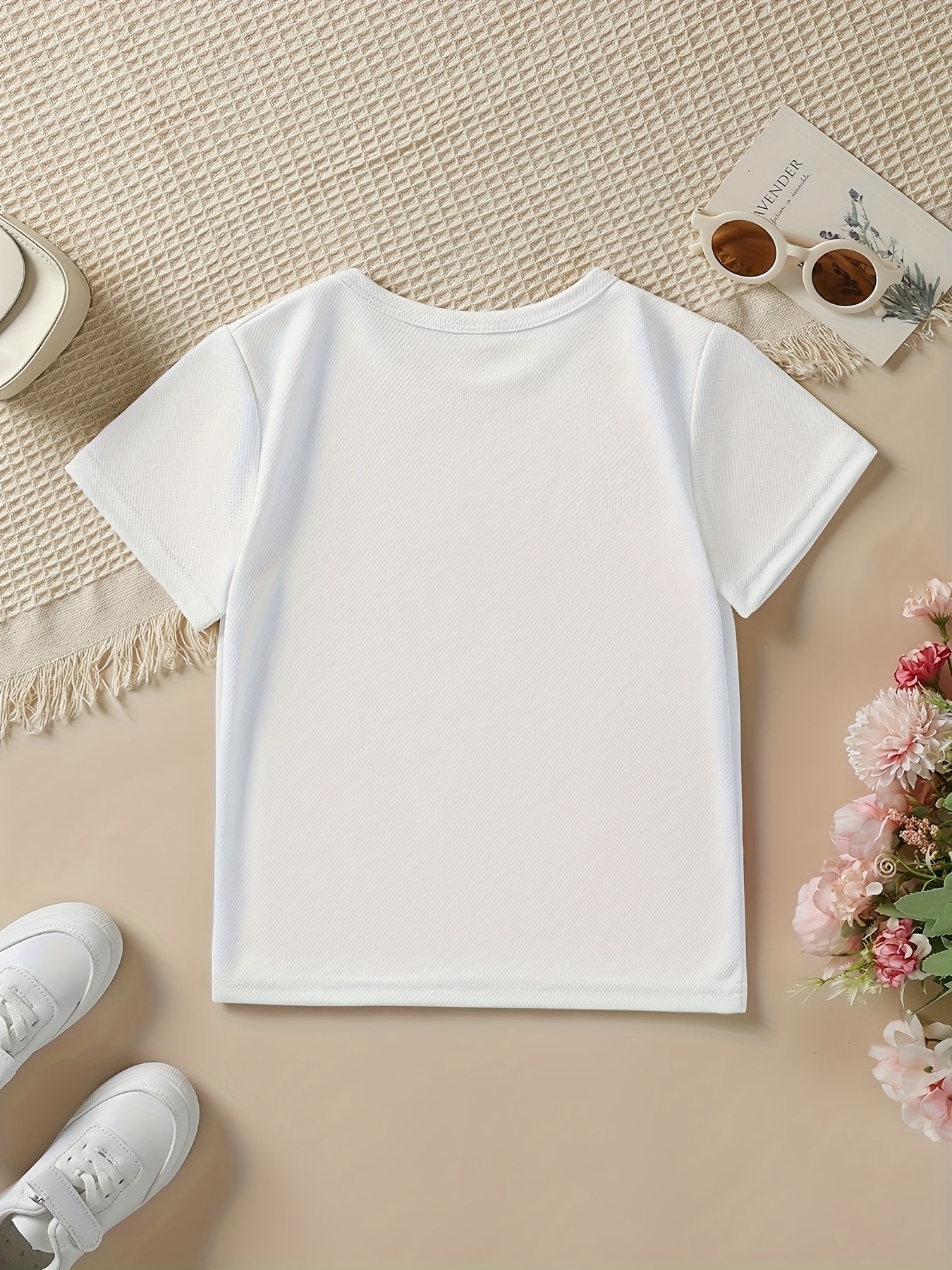 T-shirt à Manches Courtes pour Filles – Motif Cappuccina Ballerina, Printemps/Été – Haut Décontracté – Image 10