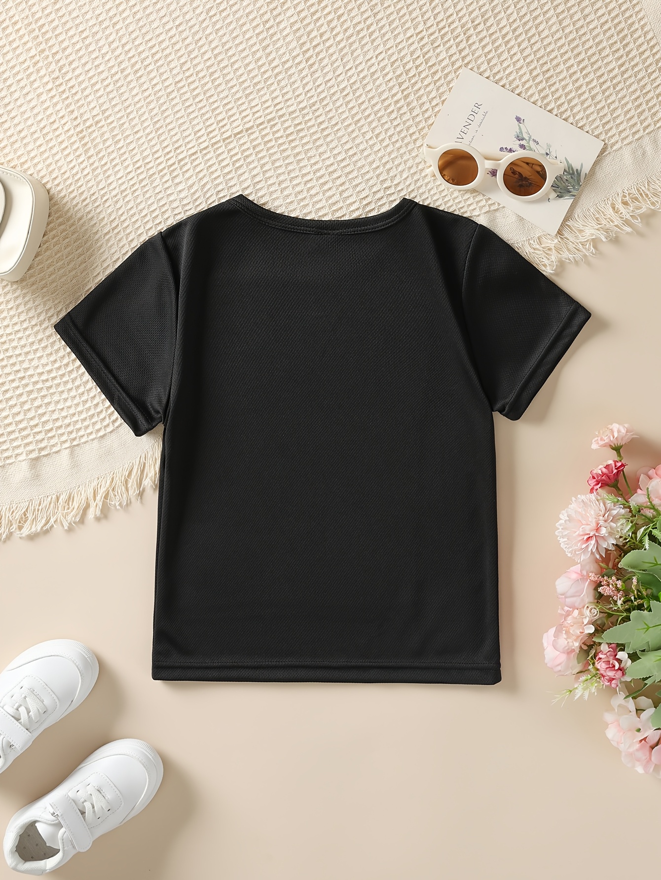 T-shirt à Manches Courtes pour Filles – Motif Cappuccina Ballerina, Printemps/Été – Haut Décontracté – Image 7