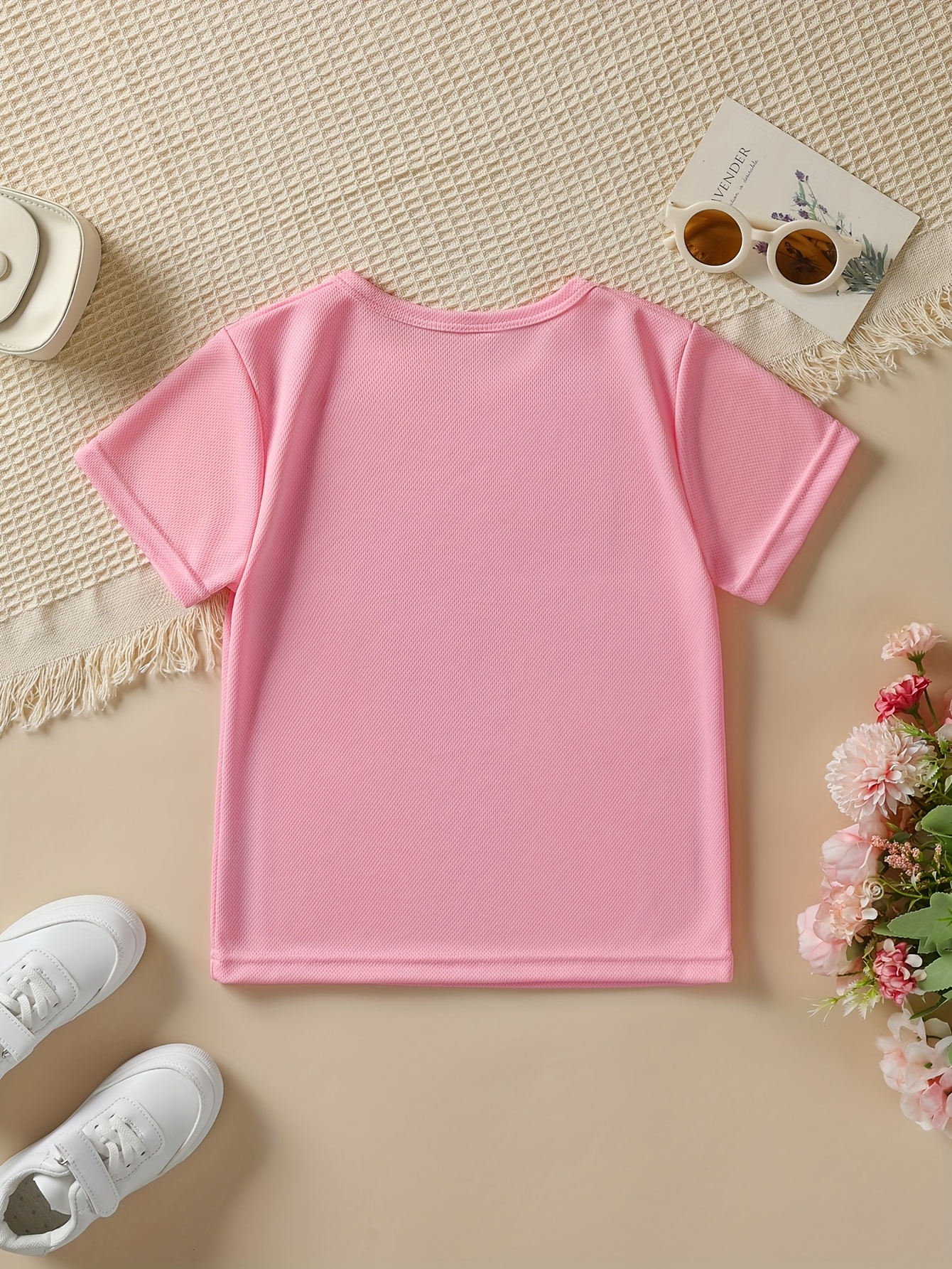 T-shirt à Manches Courtes pour Filles – Motif Cappuccina Ballerina, Printemps/Été – Haut Décontracté – Image 6