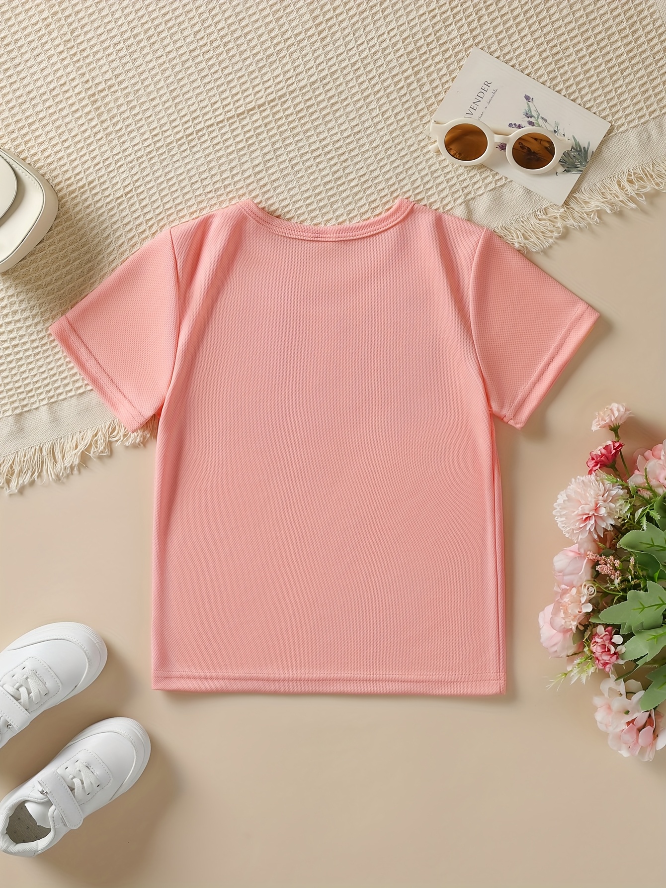 T-shirt à Manches Courtes pour Filles – Motif Cappuccina Ballerina, Printemps/Été – Haut Décontracté – Image 9