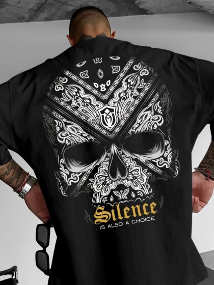 T-shirt graphique pour homme Le silence est également un choix