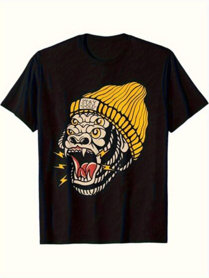 LocalMen T-shirt Homme 100% Coton – Motif Tatouage, Style Urbain et Confortable