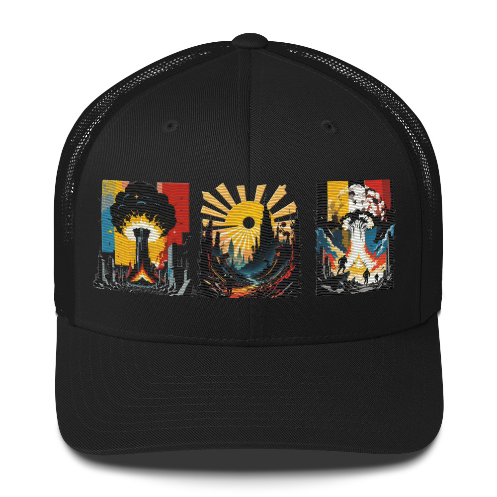 Casquette Trucker shattered horizons brodé