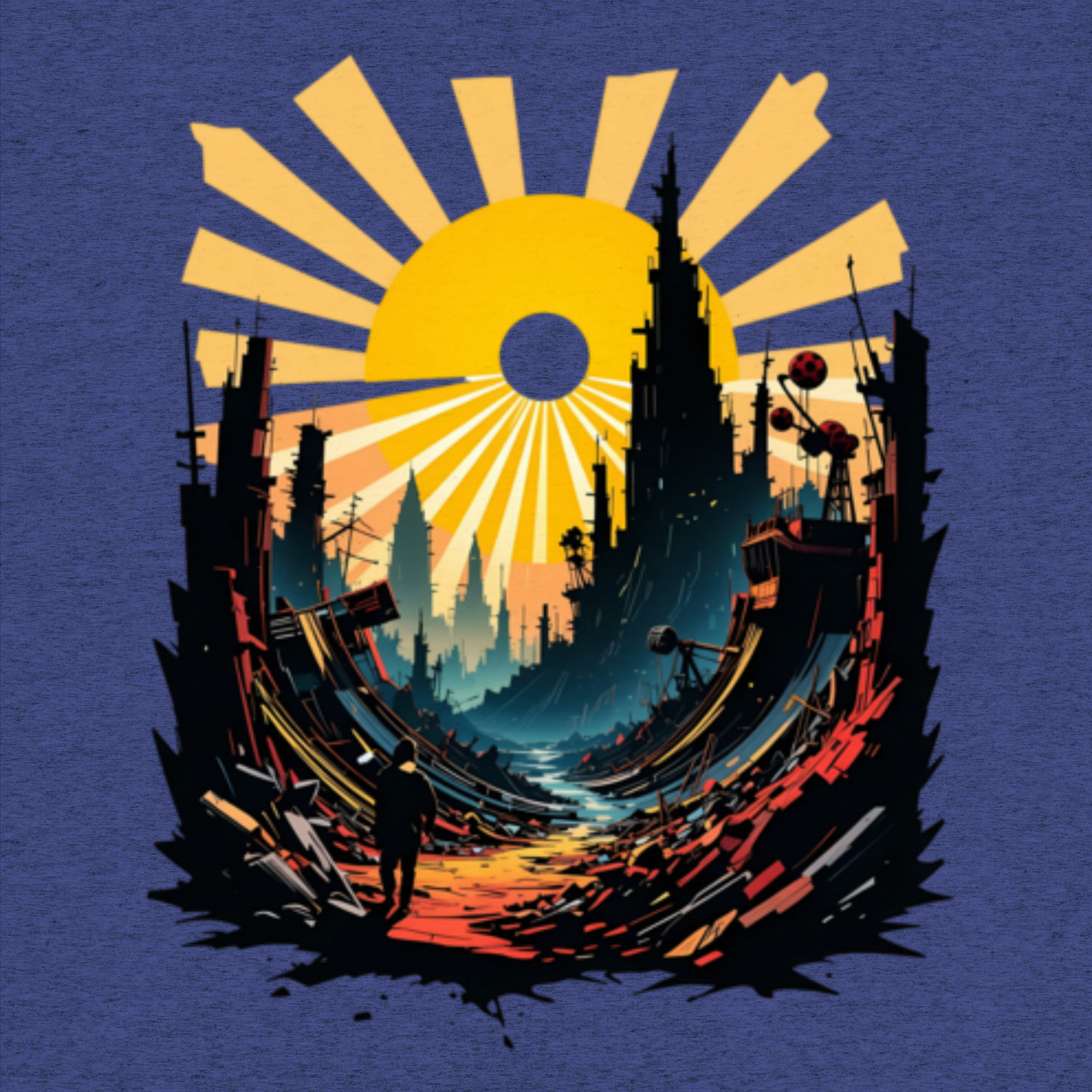 T-shirt Shattered Horizons coton mélangé – Image 3