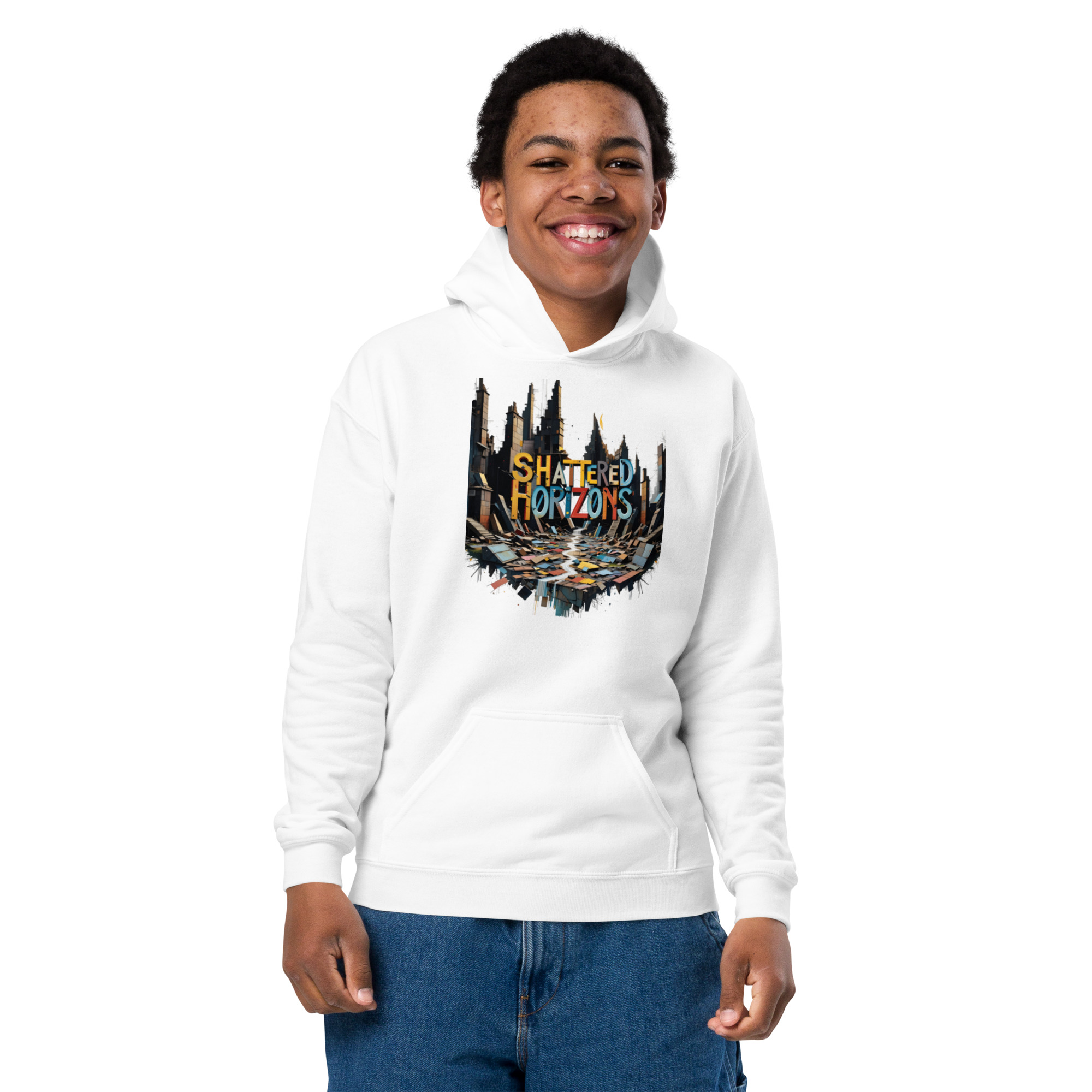 Sweat à capuche unisexe Shattered Horizons – Pulse – Image 4