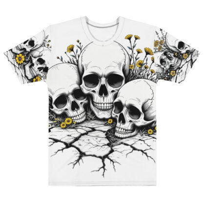 t-shirt Skulls & Racines 360 Esperenza – impression DTF intégrale, design post-apocalyptique crânes et racines