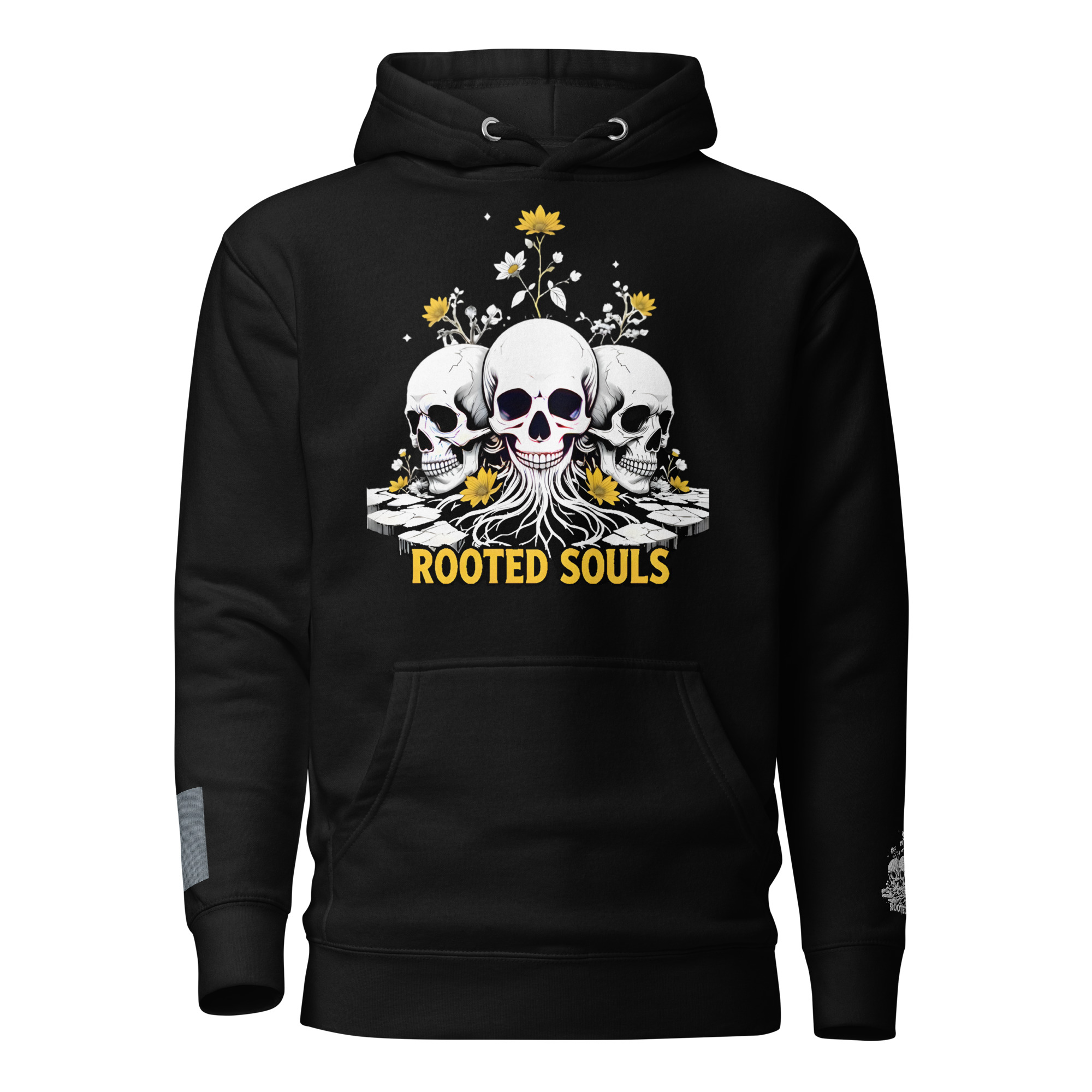 Sweat à capuche Rooted Souls Esperenza.shop – hoodie streetwear urbain noir à capuche premium