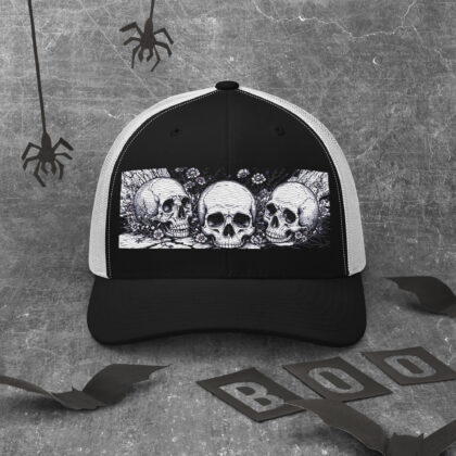 Casquette ROOTED SOULS | Streetwear Tête de Mort, Racines & Fleurs – Style Urbain Authentique