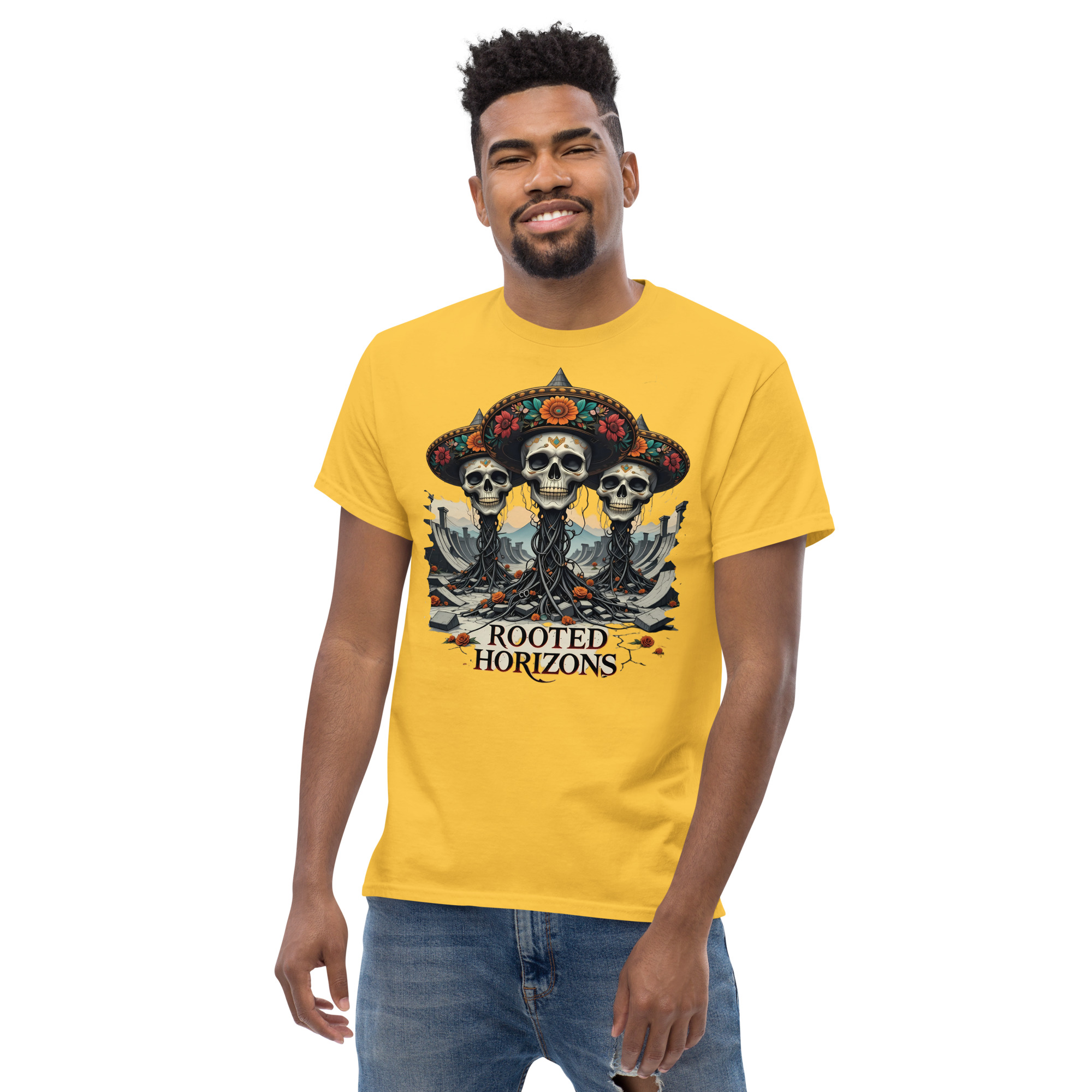 t-shirt-rooted-horizons – Skulls & Sombreros Edition – Image 2