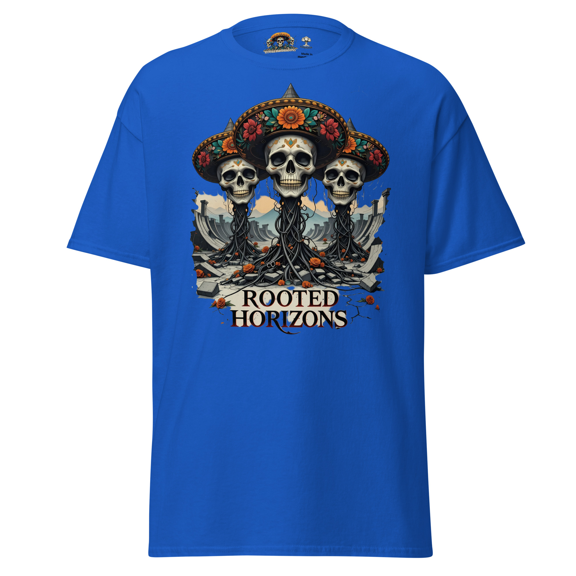 t-shirt-rooted-horizons – Skulls & Sombreros Edition – Image 3