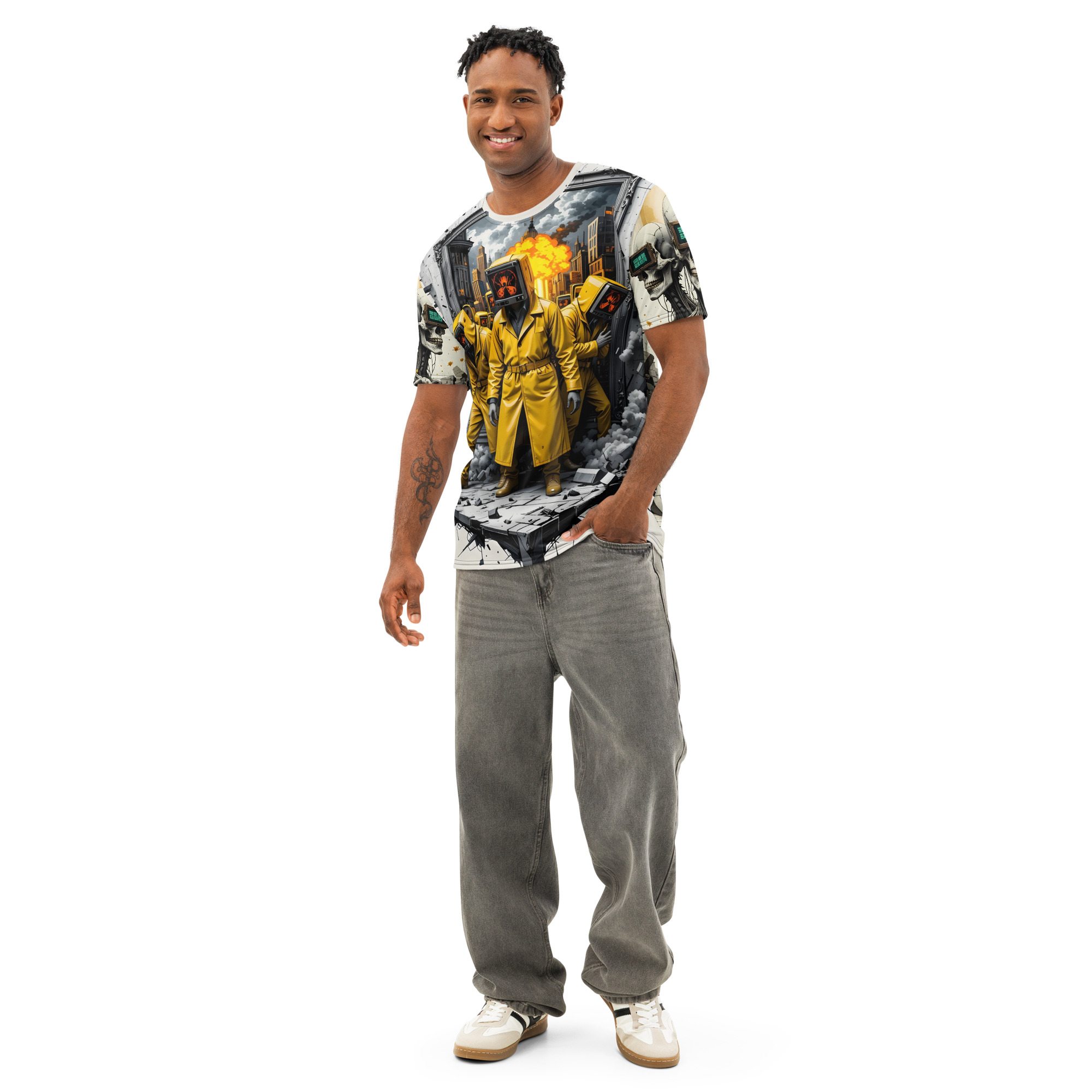 T-shirt à col rond en coton pour hommes – Image 4