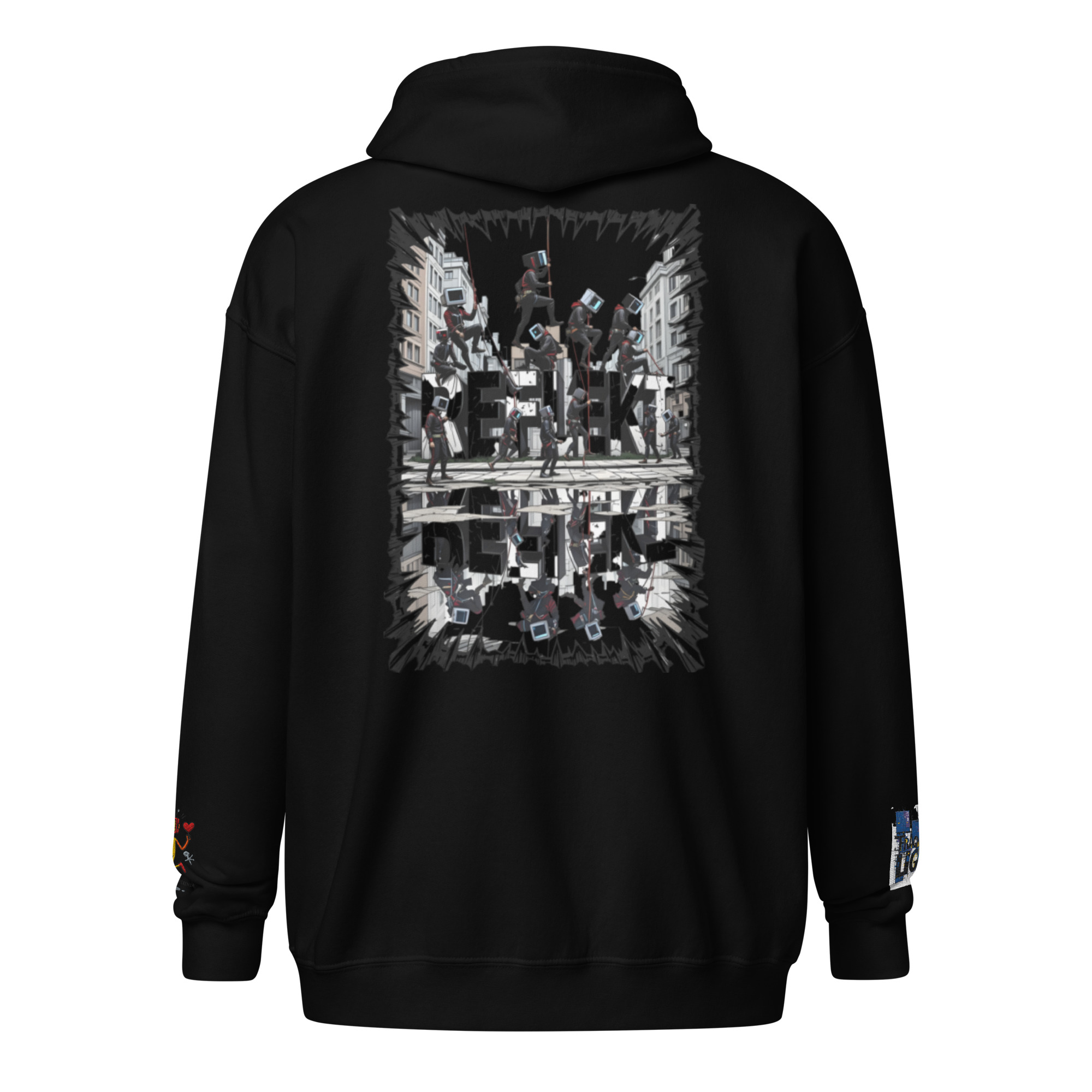 Sweat à capuche épais unisexe à fermeture éclair – Image 5