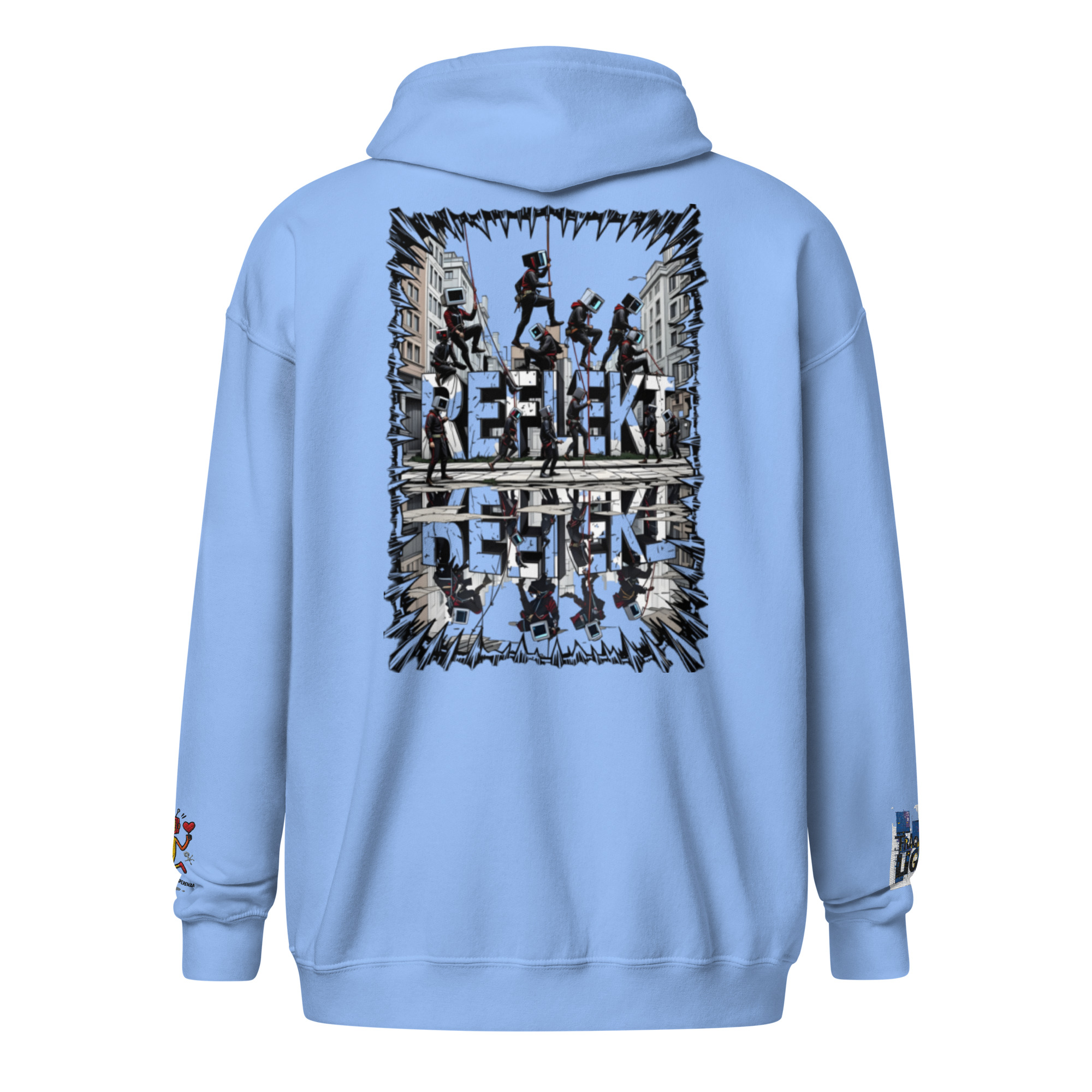 Sweat à capuche épais unisexe à fermeture éclair – Image 9