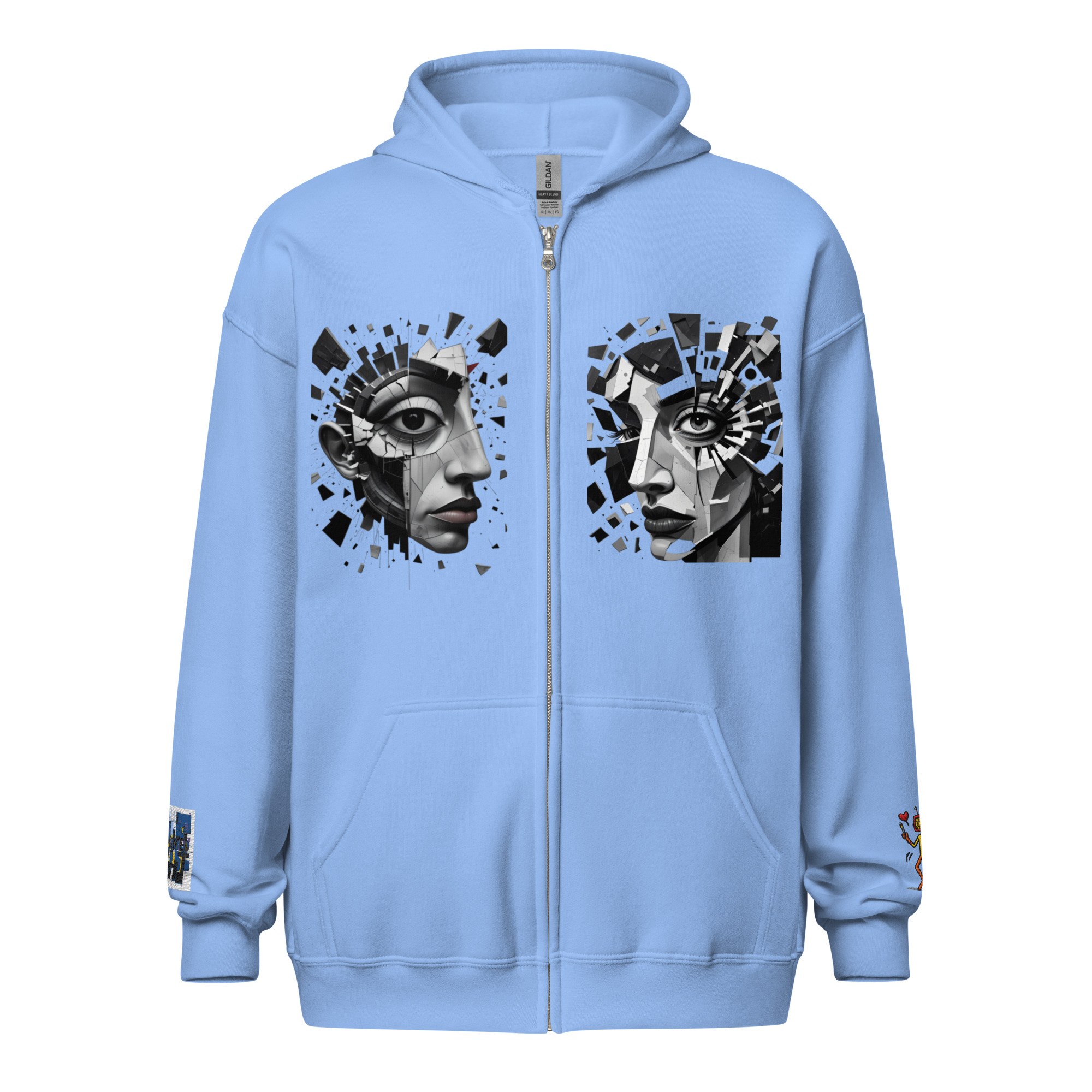 Sweat à capuche épais unisexe à fermeture éclair – Image 8