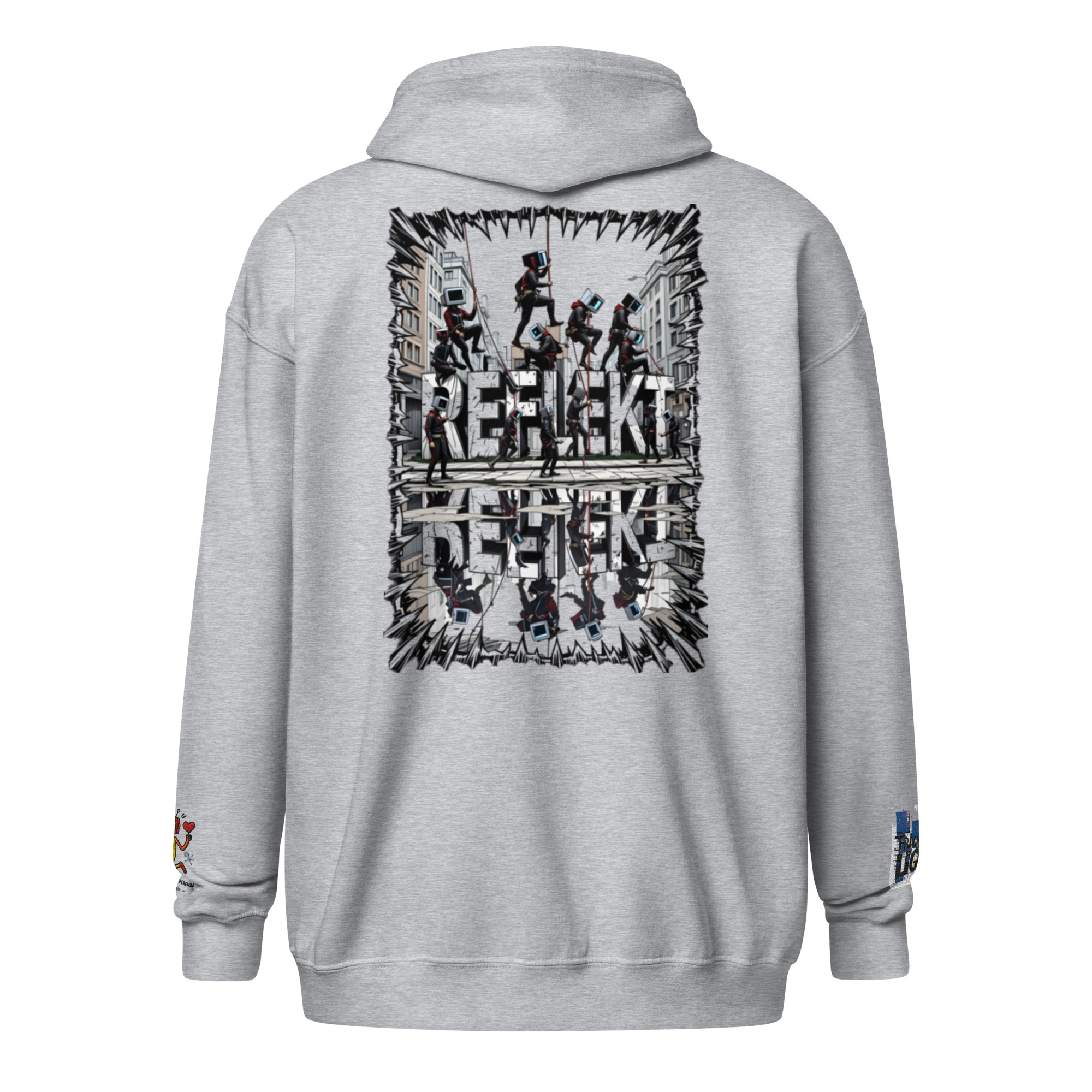 Sweat à capuche épais unisexe à fermeture éclair – Image 13