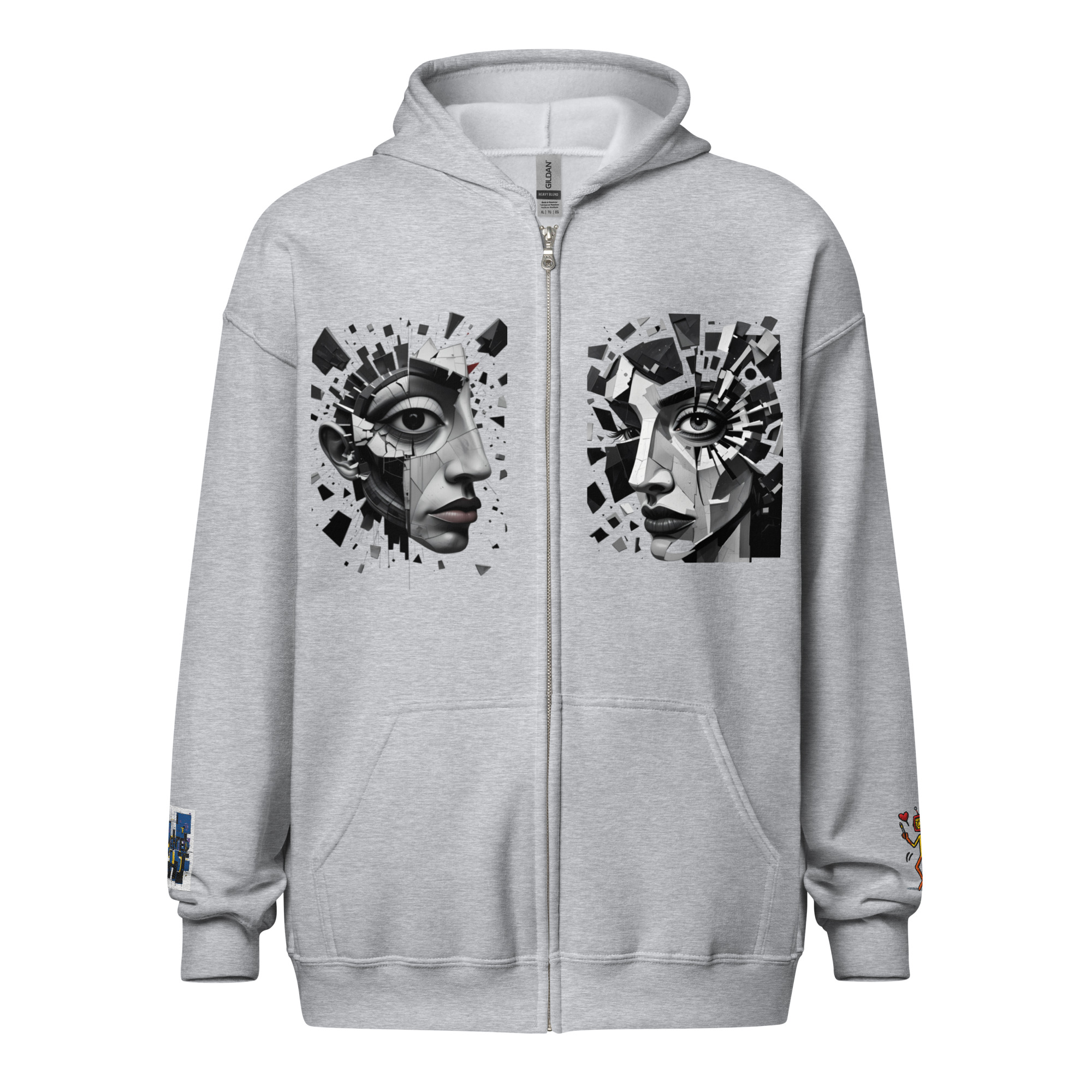 Sweat à capuche épais unisexe à fermeture éclair – Image 12