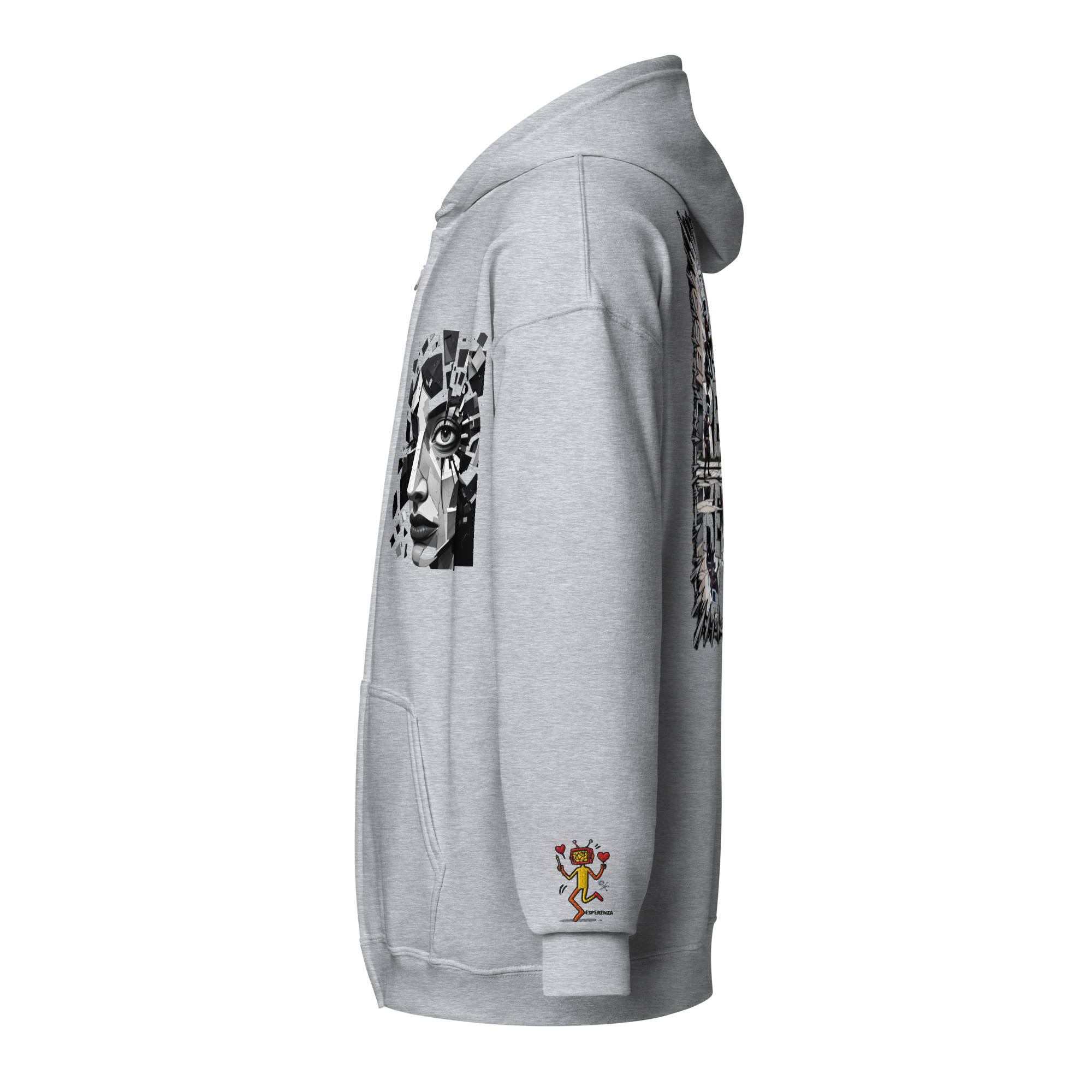 Sweat à capuche épais unisexe à fermeture éclair – Image 14