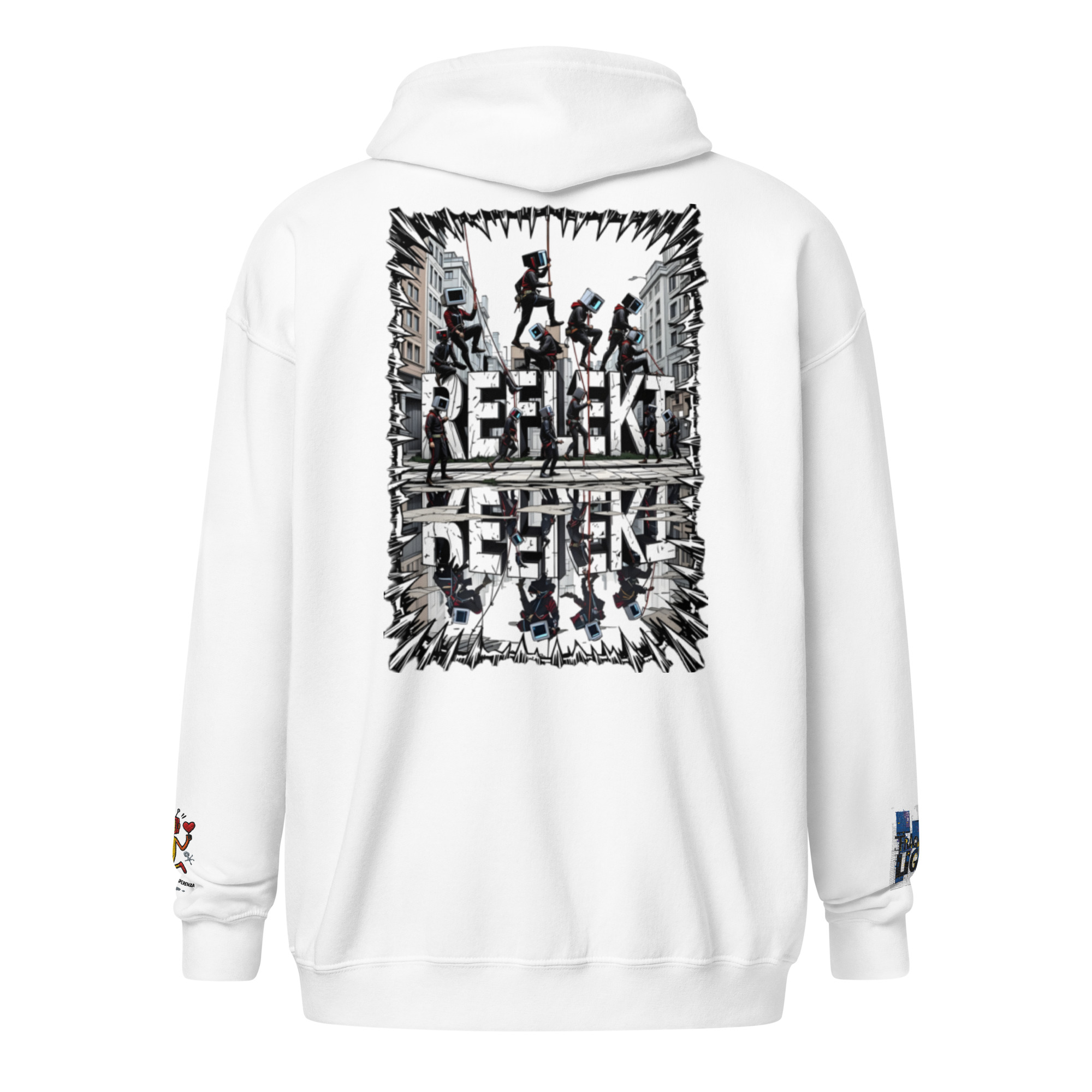 Sweat à capuche épais unisexe à fermeture éclair – Image 17