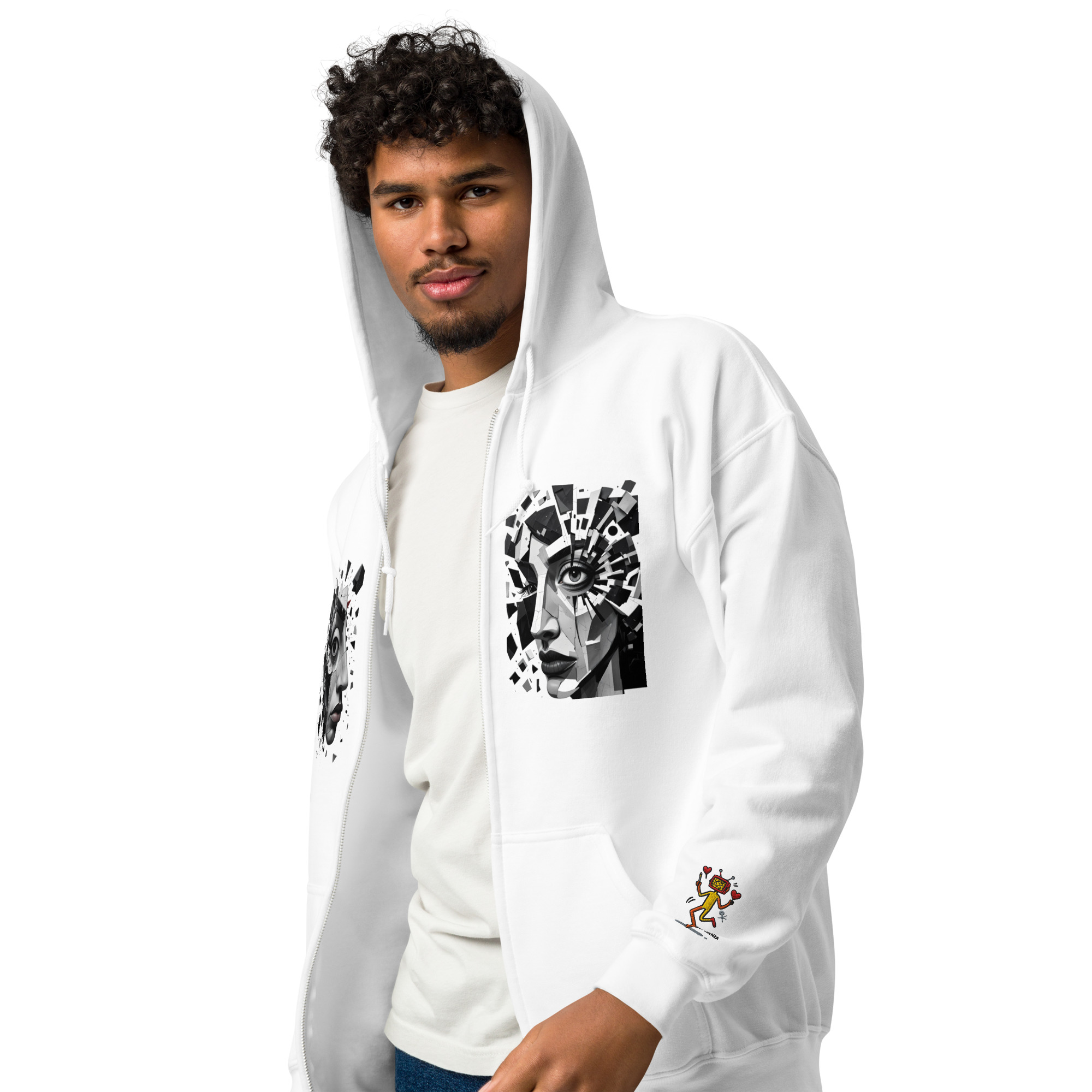 Sweat à capuche épais unisexe à fermeture éclair – Image 4